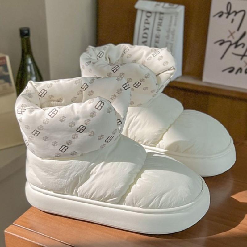 Waterproof Down Women Cotton Shoes Keep Warm Plush Thick Bottom Non-Slip Winter Snow Boots Outside Female Platform Footwear