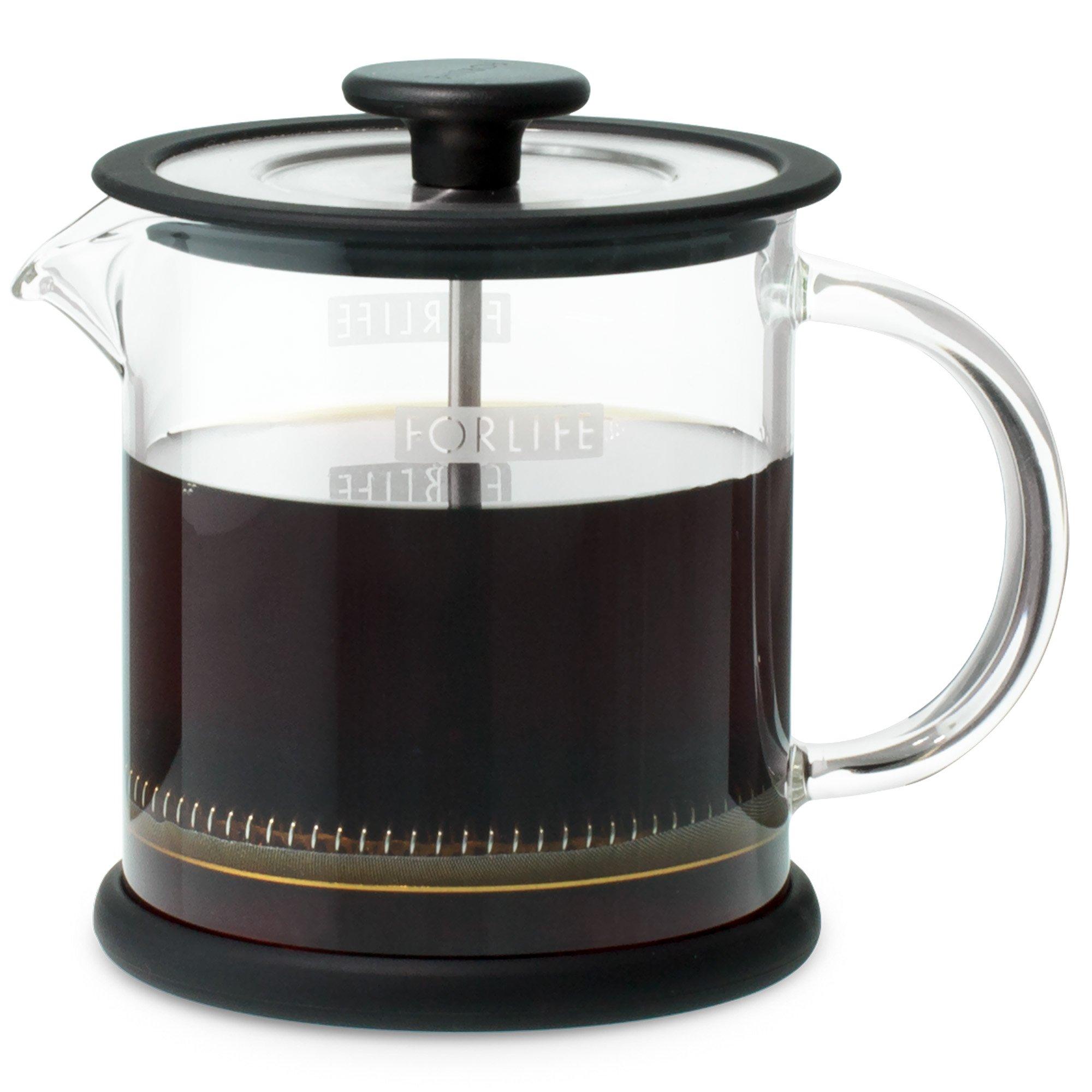 For Life Cafe Style Glass Coffee 827ml Press/Tea Press, 473ml,