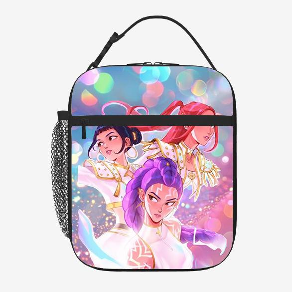 Elementary School Student Card Kpop Demon Hunter Thermal Insulation Bag Portable Outdoor Picnic Bag Children'S Lunch Box Bag Lunch Bag