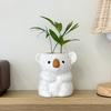 Cartoon Cute Koala Vase Resin Flower Pot Mini Bonsai Succulent Plant Pot Desktop Home Gardening Decoration