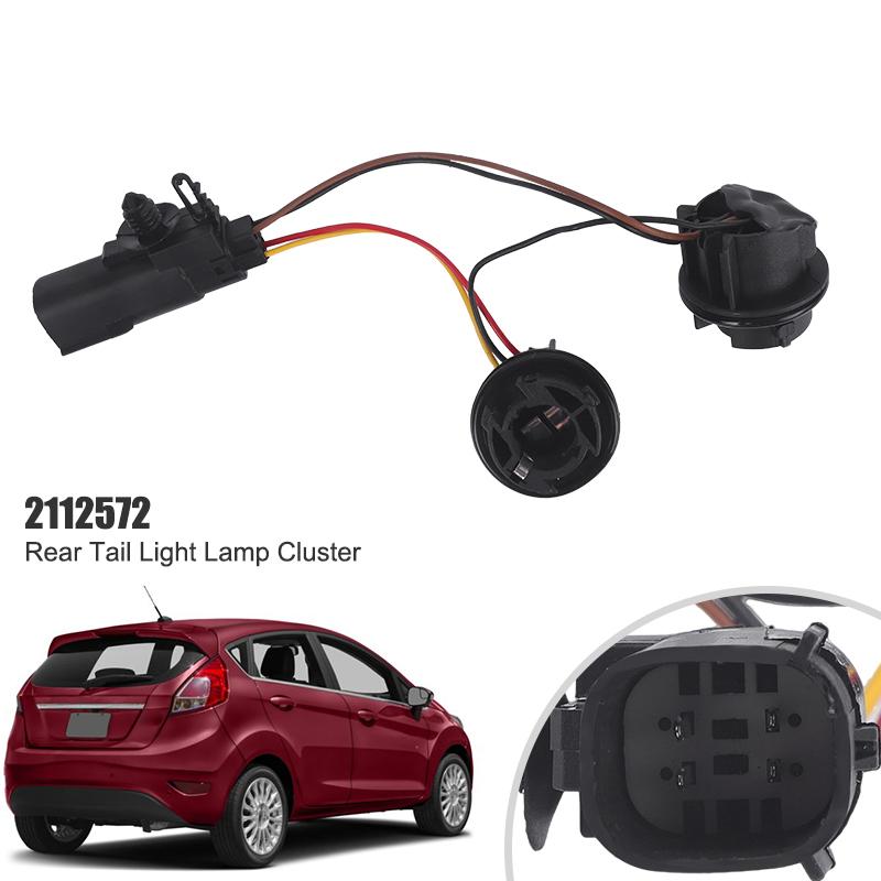 12V Rear Brake Tail Light Bulb Wiring Cluster Holder H1BB13A412AB For Ford Fiesta 2112572 H1BB-13A412-AB Taillight Bulb Socket