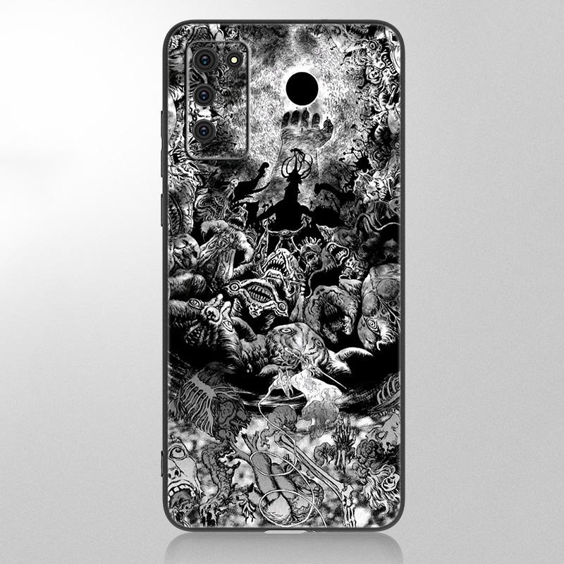 Anime Berserk Guts Phone Case For Samsung Galaxy A12 A02S A22 A32 A52 A72 A71 A51 A41 A31 A21 A11 A50 A70 A10S A20S Black Cover