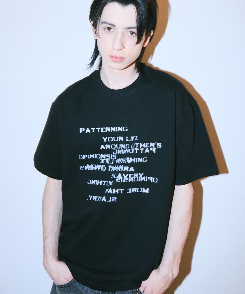 QUTON Patterned Oversized Heavy Short Sleeve T-Shirt