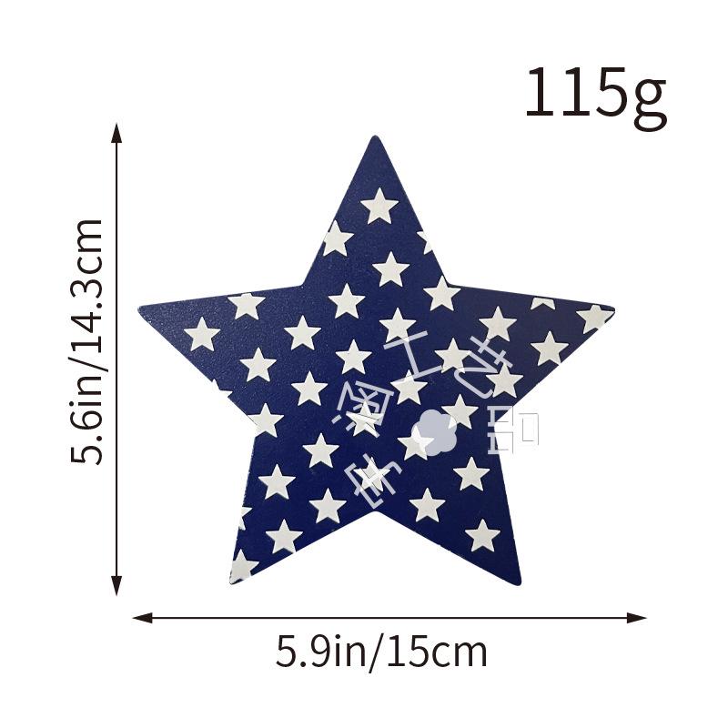 Wooden Stars and Stripes Independence Day Ornaments - Patriotic Party Decorations Uniform Size, 1.8CM Thick