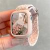 Korean Cute Braied Strap + Case For Apple Watch Band 49mm 41mm 45 44 38 42 Nylon Bracelet For iWatch Series 9 8 7 6 5 4 3 SE 40 7