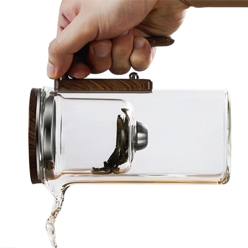 600ml Magische Teekanne Wasserabscheidung Glas Teekanne Magische Teekanne mit Siebeinsatz Glas Teekanne mit Sieb