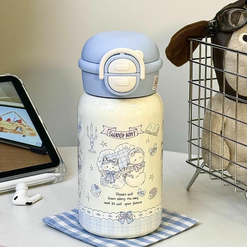 MOZHOU Cute Cat 316 Stainless Steel Insulated Water Bottle