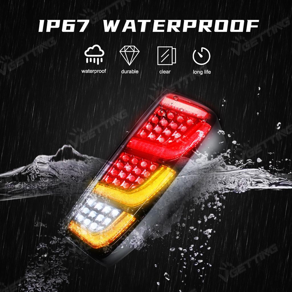 1 Pair Car LED Tail Light Assembly For Isuzu Dmax D-max 2021 2022 2023 2024 Rear Turn Signal Brake Reverse Lights Taillight 12V