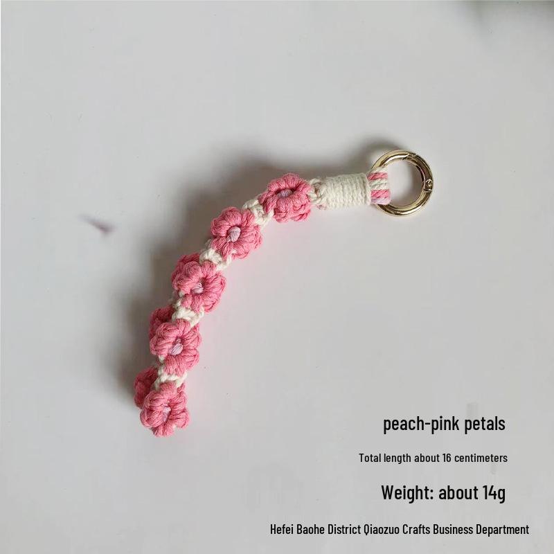 Colorful Daisy Wrist Strap Keychain & Bag Charm Accessory