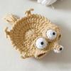 Creative Woven Frog Coaster Pressable Knitted Animal Mat Durable Water Cup Mat Home Decor