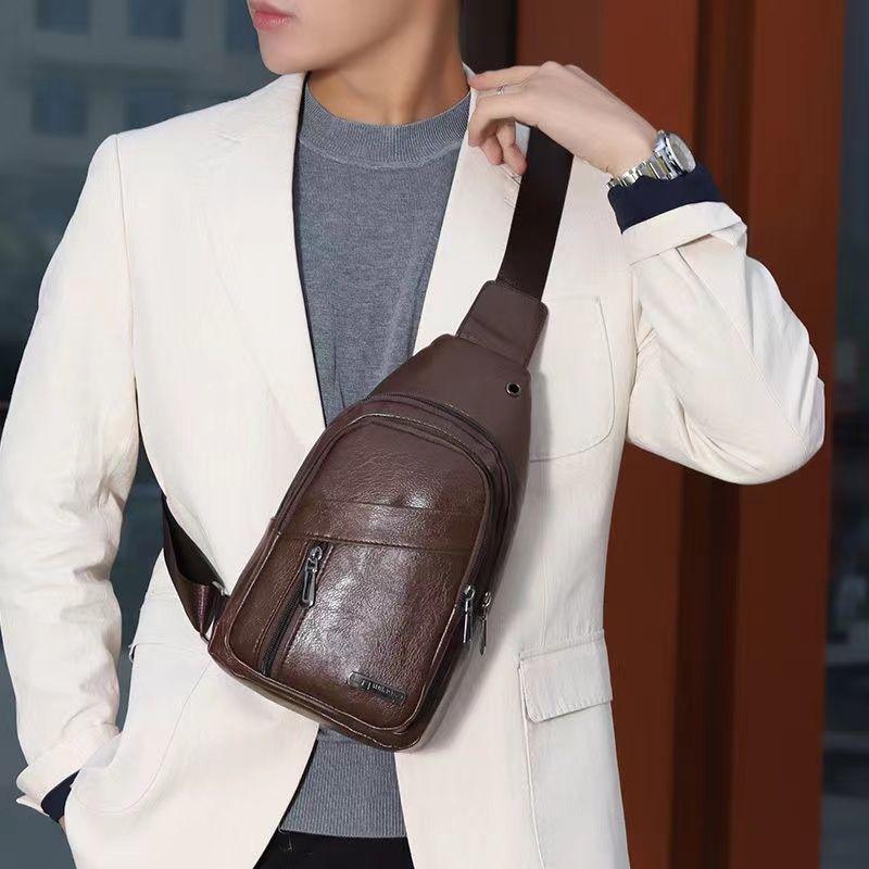 Personalized Men's Chest Bag, Casual and Fashionable Shoulder Bag, Chest Fold Shoulder Bag