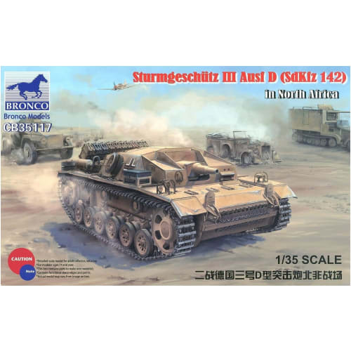 Bronco Model 1/35 Scale German Africa Stug III Ausf. D El Alamein Plastic Model CB35117