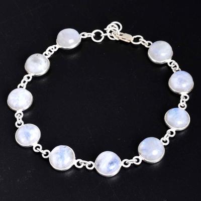 Mondstein-Armband aus 925er-Sterlingsilber, Juni-Geburtsstein-Armband, Geschenk für ihre Mutter, Jahrestagsgeschenk