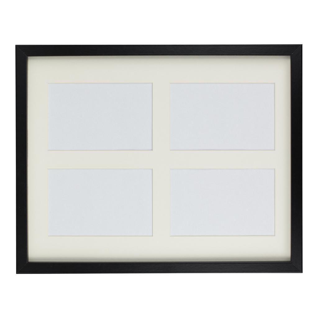 Zestaw 2 Szt. Ramek Czarnych Basic 28X35 Na 4 Zdjęcia 10X15 Cm Z Passe-Partout