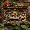 2d Flat 30*20cm, The Last Supper with Jesus, Wooden Sign, Colorful Religious Artwork for Home & Office Decor, Gift for Art Lovers, for Home, Office