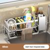 Kitchen Sponge Holder Stainless Steel Sink Drain Rack Soap Drainer Towel Rack Shelf Organizer Bathroom Storage Accessories