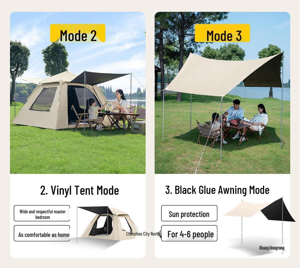 Two-in-One Automatic Folding Outdoor Camping Tent & Canopy