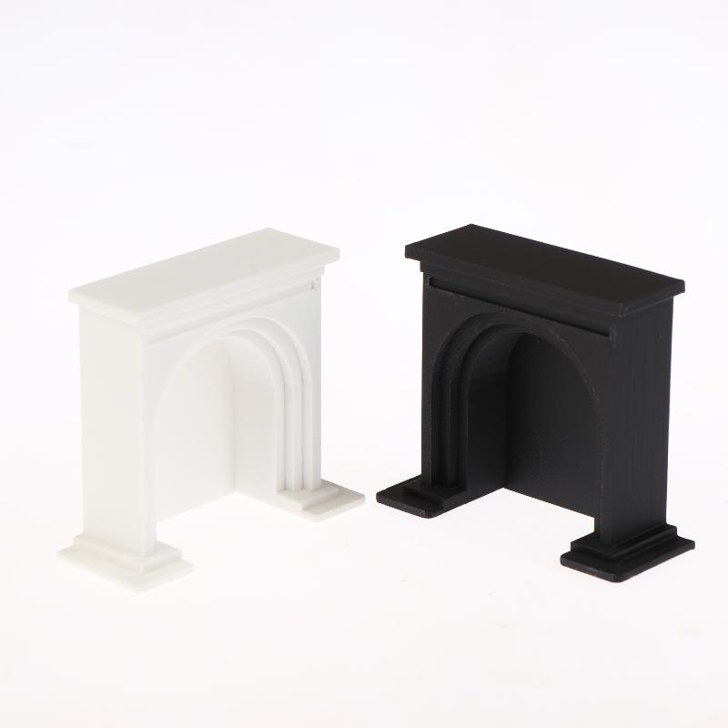 1/12 Dollhouse Mini Fireplace Model Dollhouse Christmas Scene Furniture Decoration Accessories Children Pretend Play Toys