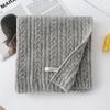 Premium Sense Simple Solid Color Including Scarf Women's Autumn and Winter Korean Atmosphere Warm Thick Knitted Versatile Scarf