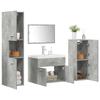 VidaXL Ensemble de meubles de salle de bain 5 pcs gris béton, armoire de salle de bain, placard de salle de bain, meuble de 3324896