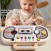 Wooden Kids Circuit Learning Busy Board Toy With Recorder And Led Light Features