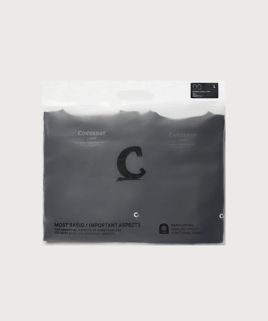 COVERNAT [2Pack] Cool Cotton T-Shirt Black+Black