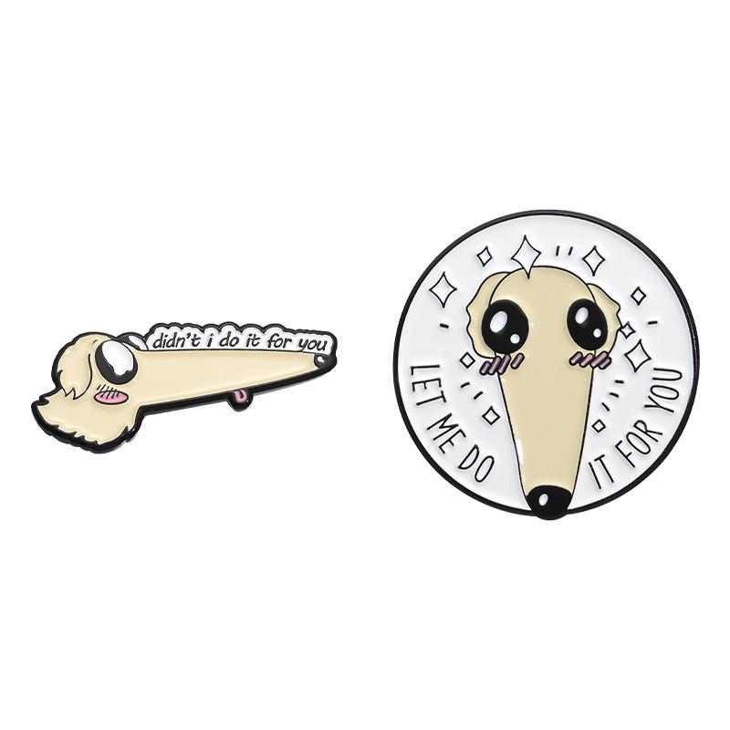 Unique Creative Cute Dog Shaped Brooch Adorable Long Nose Animal Design For Fashion Lovers