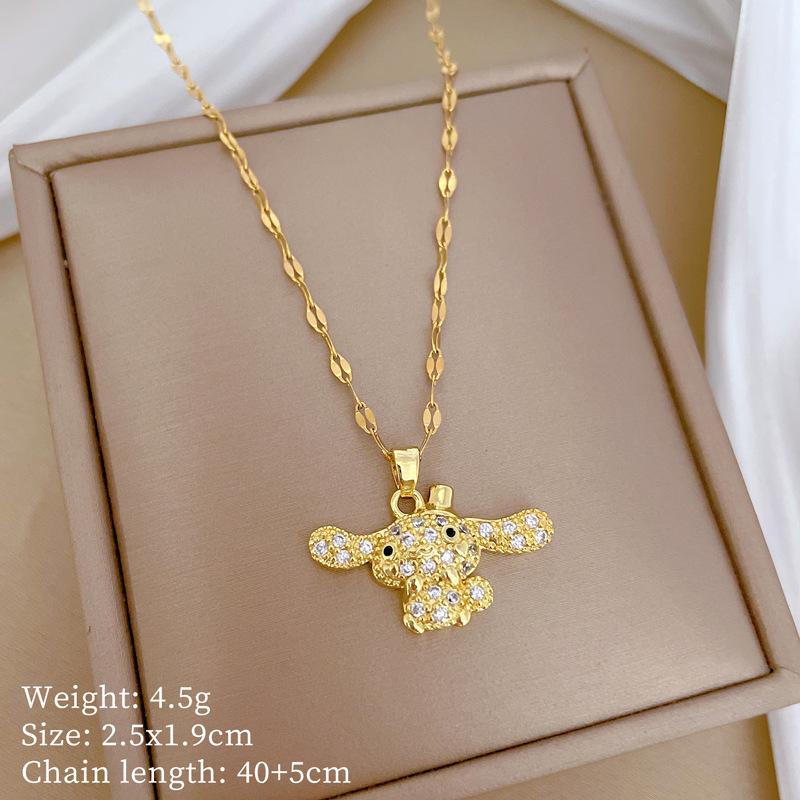 Butterfly Heavy Industry Necklace Women'S Copper Micro-Inlaid Real Gold Electroplating Delicate Clavicle Chain Neck Chain