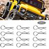 50pcs R Clips R Shape Pins RC Parts Accessory Fit for 1 10 HSP RC Car Vehicle ModelSilver