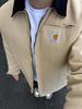 Detroit Vintage Heavyweight Canvas Washed Jacket with Thickened Lapel