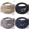 Bandaba Turban Lace Embroidered Headband Mesh Elastic Hair Hoop Wide Brimmed Hair Band  Girls