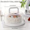Round Plastic Cake Storage Box with Lid and Handle - Dessert Container with Flip-Top Seal, Suitable for Kitchen and Dining Room