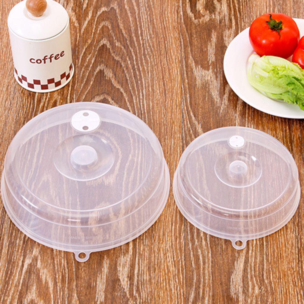 Microwave Oven Plate Cover Round Replacement Washable Household Kitchen Anti-Splatter Food Dish Steam Vent Accessories