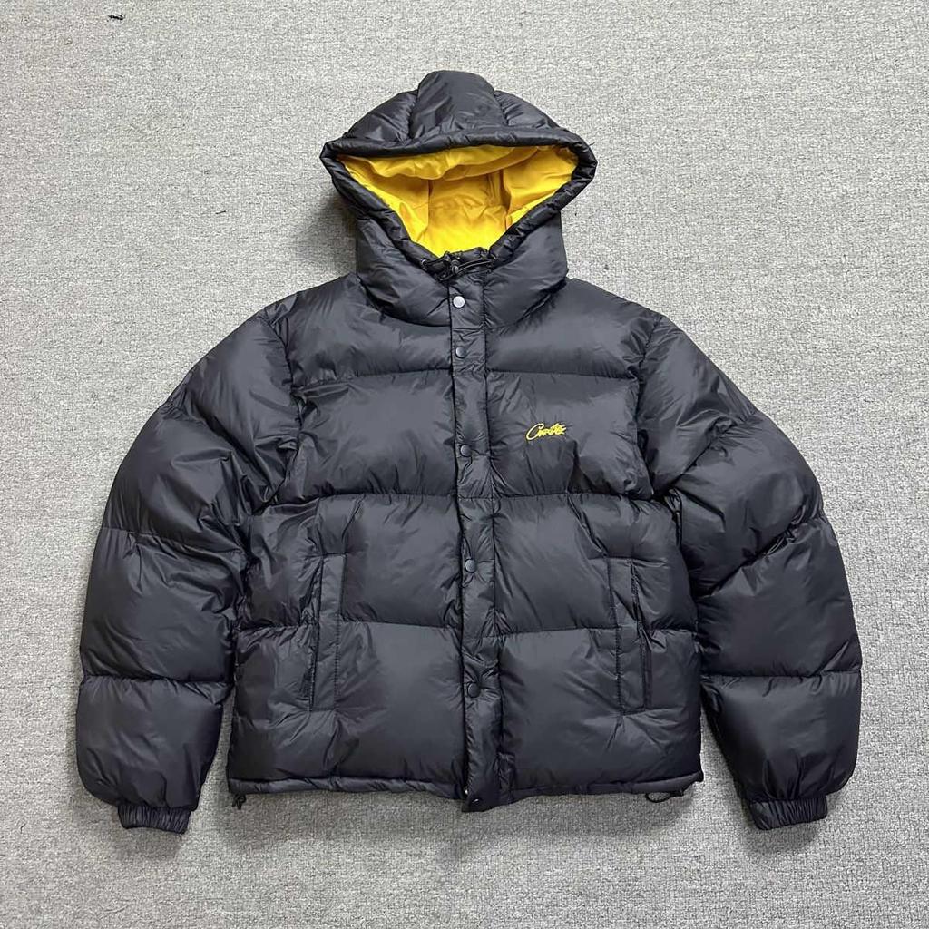 CRTZRTW 2024 Men's Trendy Hip Hop Stand Collar Winter Cotton Jacket