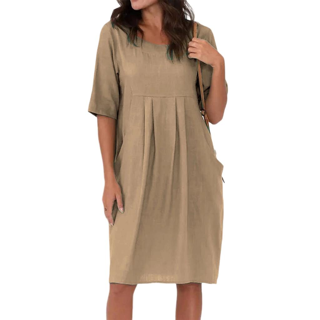 Modisches, lässiges Damenkleid in verschiedenen Farben