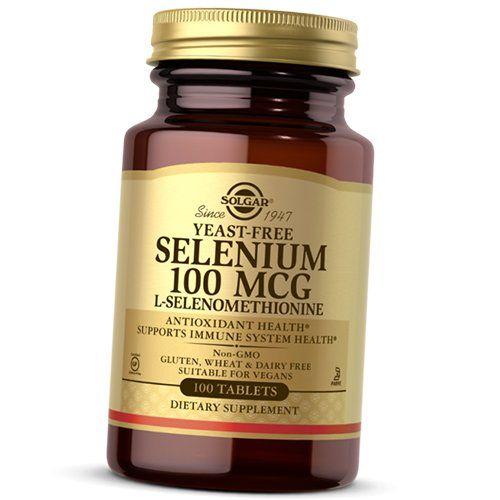 Selenium, Yeast-Free L-Selenomethionine, Yeast-Free Selenium 100, Solgar 100tab (36313068)