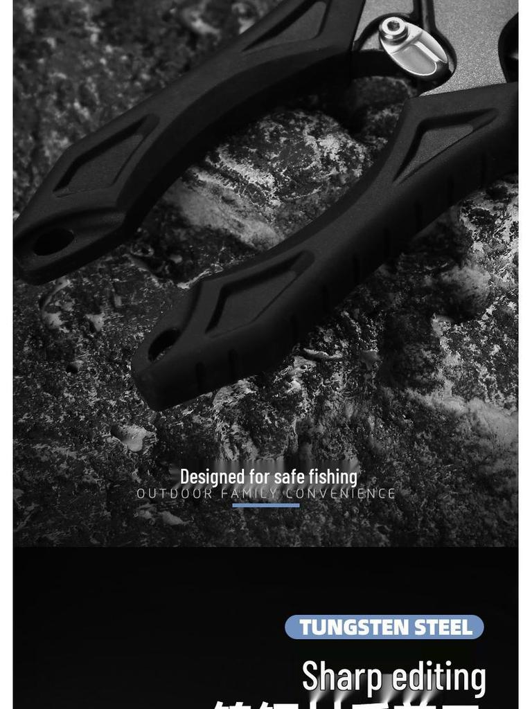 Stainless Steel Fishing Pliers - Multi-Functional Lure & Hook Remover with Split Ring Opener