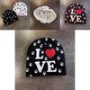 Love Letter Pattern Knitted Hat Cap With No Brim Style For Cold Seasons