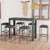 VidaXL 7-Piece Garden Bar Set with Cushions Patio Lounge Dining Set Outdoor Furniture 3064788