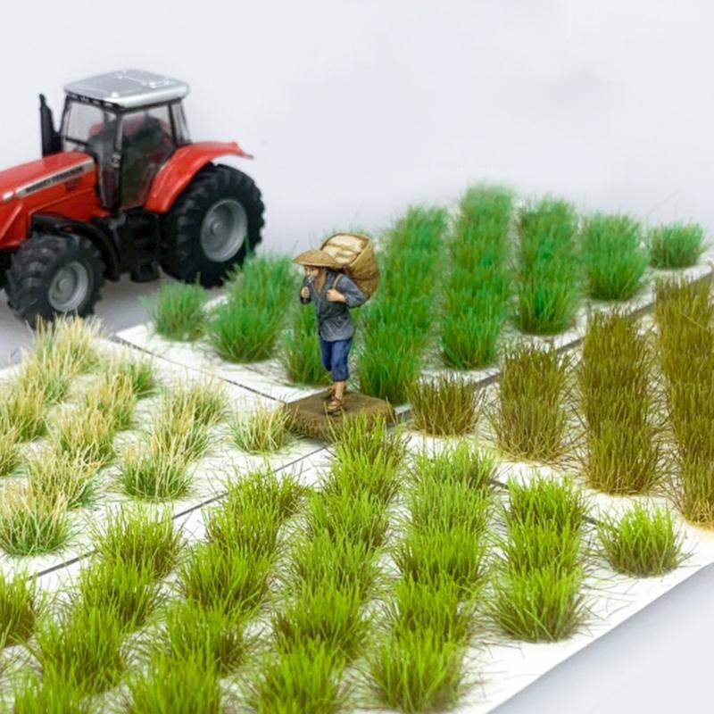32x Static Grass Model Grass Tufts Rail Way Artificial Grass Miniature Tufts Terrain for Landscape Model Rail Way
