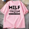 FISHING MILF Tshirt Funny Fish Designer Clothes Cotton Short Sleeves Tshirt Unisex Casual Base Top Women T Shirt Male Clothes
