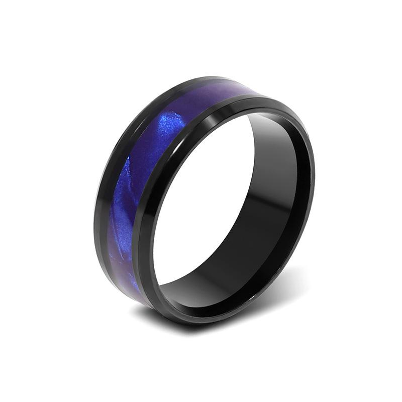 

Men s and Women s Shell Ring, Stainless Steel Ring, Simple and Retro Design Ring 7 синий