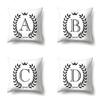 Polyester Pillow Case Decoration Home Car Waist Cushion Cover 26 English Letter Printed Pillow Case