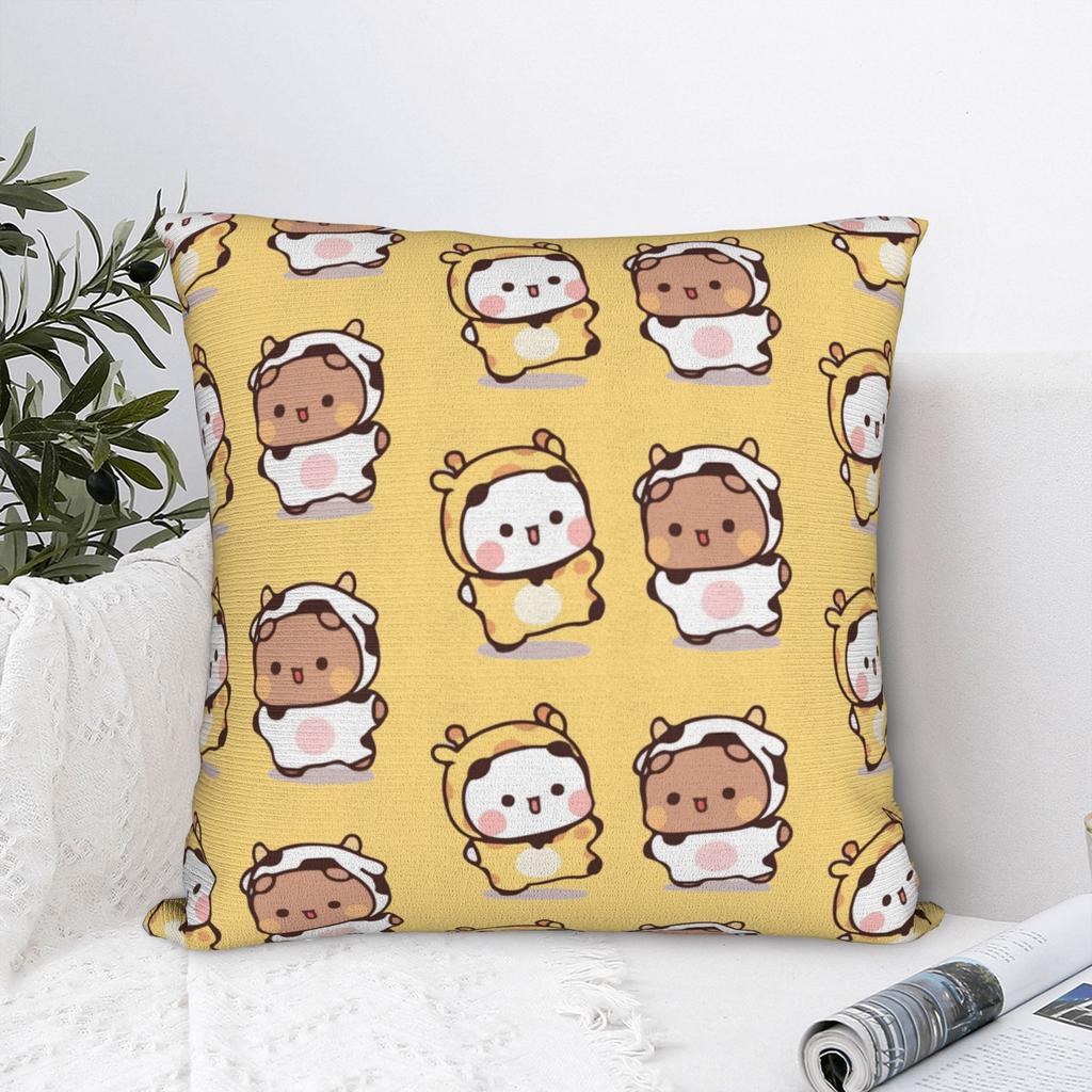 Bear and Panda Pillowcase Polyester Cushion Cover Decor Bubu and Dudu Balloon Pillow Case Cover Home Zipper 4040cm