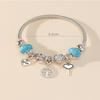 Handmade Beaded Bracelet With Heart Clover Key And Tree Of Life Pendant Charm Jewelry