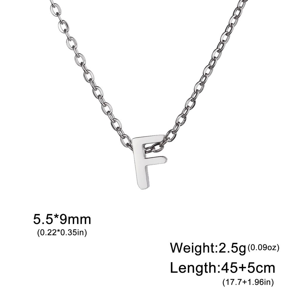 Name Initial Necklace A-Z 26 Letters Pendant Stainless Steel Jewelry Women Men Neck Choker Couple Friend Birthday New Year Gifts