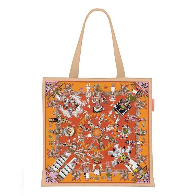Printed Canvas Bag Women's Hand Bag Large Capacity Student Tutoring Shoulder Bag