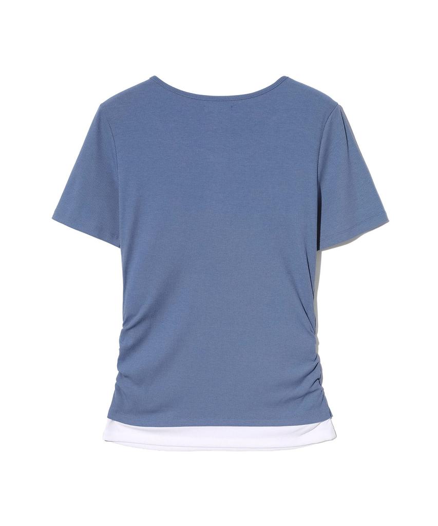 UCLA Women'S Layered Henley Neck Ribbed T-Shirt [G-Blue](Uc5Sta6)