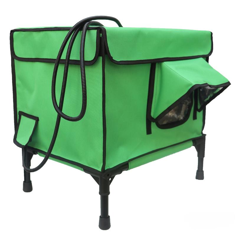 

Outdoor Waterproof Cat House Warm Heated Winter Cat House Insulated Outside Foldable Cats Nest Tent Sleeping Extra Large Pet S( 43X33CM)&US зелёный