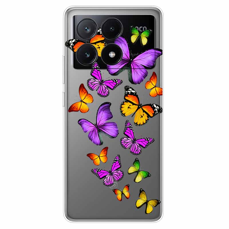 For Xiaomi Poco X6 Pro Case Transparent Cute Soft Silicone TPU Coque for Poco X6 / X6 Pro 5G Phone Cover X 6 X6Pro Clear Shells